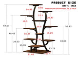 (Vase Shape) Plant Stand Indoor with Grow Lights, Indoor Plant Shelf, Metal Plant Flower Holder W2641P323267