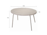 Off-White Oval Outdoor PE Rattan Glass Dining Table Elevate Your Patio & Garden W3990P462692