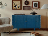 47''Oval Storage with 4 Doors,Buffet Sideboard with Storage, Fluted Accent Storage W2295P290657