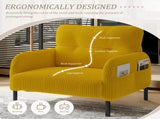 UNITED WE WIN corduroy fabric, comfortable monochrome single person wide seat chair, suitable for W1568P307260