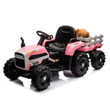 ZNTS Ride on Tractor with Trailer,12V Battery Powered Electric Tractor Toy w/Remote Control,electric car 18115985