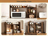 Expandable Desktop Bookshelf Organizer, 26"-38" Adjustable Length Countertop Storage Hutch with 10314165
