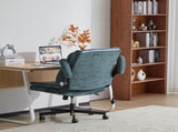 Criss Cross Legged Office Chair with Flip-Up Back Built-In Dynamic Airbag Lumbar Support, Wide Seat 50529061