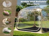77FT Clear Pop Up Sports Tent, Waterproof Windproof PVC Tent for 2-4 People, Transparent Outdoor 00714887