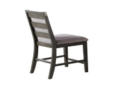 Set of 2 Counter Height Chairs With Upholstered Cushion, Grey B016P222637