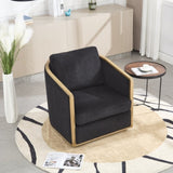 COOLMORE Corduroy Barrel Chair, Comfortable Accent Sofa Chair for Living Room, 360 Degree W395P220274
