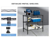 3-Tier Storage Shelf Unit,31-Inch Metal Wire Shelving Rack ,Adjustable Layer 13437255