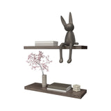 Iva Floating Shelf in Melamine x2, Cognac B128P237161