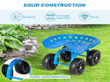 360&deg Garden Rolling Workseat with Swivel Seat and Adjustable Height-Blue 71600840