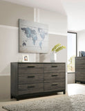 Ioana Antique Grey Finish Wood Bed Room Set, King Size Bed, Dresser, Mirror, Night Stand, Chest T2574P202570