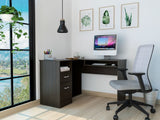 Raleigh L-Shaped Desk, Two Drawers, One Shelf, CPU Storage B128P148969