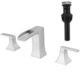 Bathroom Faucets for Sink 3 Hole Brushed Nickel 8 inch Widespread Bathroom Sink Faucet with Pop Up W1932P182001