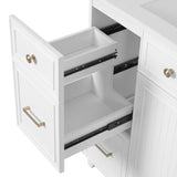 36" Bathroom Vanity with Ceramic Sink, Standard and Double-Layer Drawers, Soft Close Doors, N729P289163K