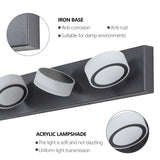 (Same as W1340110595/L2010) LED Modern Black 6-Light Vanity Lights Fixtures Over Mirror Bath Wall W1340P206812