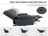 Massage Recliner Chair Sofa with Heating Vibration W1403P152415