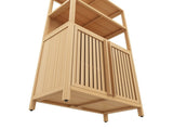 Bamboo Storage Cabinet, Freestanding Bathroom Cabinet with 2 Doors, Floor Cabinet Organizer for 84381705