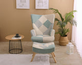 Accent Chair with Ottoman, Living Room Chair and Ottoman Set, Comfy Side Armchair for Bedroom, W56141241