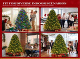 6ft Prelit Christmas Tree with 340 LED Lights, PE Mixed PVC Artificial Christmas Tree, Warm W2773P565691