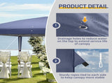 10'x20' Instant Pop Up Canopy Tent Blue, 6 Side Panels 2 Doors 4 Mesh Windows, 28/22mm Powder Coated 90065651
