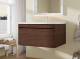 28" Floating Bathroom Vanity With Sink, 0.8-IN Ceramic Sink, Plywood Cabinet with Soft Close Double B2775P577384