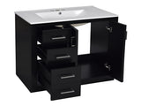 30'' Bathroom with Ceramic Sink Combo,Solid Wood Frame Bathroom Storage Cabinet, Freestanding N710P191970B