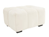 33 White Sofas White Chenille - Armless Seat and ottoman W714P292682