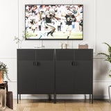 Metal Storage Cabinet,47" H Steel lockers, adjustable Shelves, 3 Tier side cabinets, shoe cabinets, T3421P357055