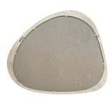 Solid Wood Mirror 45 Inch Asymmetrical Wall Mirror Wooden Framed Mirror Large Sized Dressing Mirror, W1435P241566