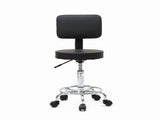 Adjustable Salon Stool with Back, 360&deg Swivel Round Beauty Stool, Height 19-25 Inch, Black 77895259