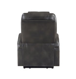 Gunmetal 2-Cup Holder Power Lift Recliner B062P215440