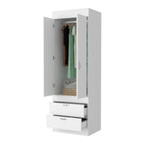 White 2-Drawer Armoire B062P202117