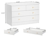 Modern Simple 4-Drawer Dresser Nightstand White 15130113