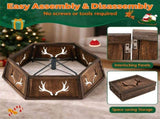 Wooden Christmas Tree Collar for 6/7.5/9 ft Artificial Trees31.5 x 27.5 x 10 Inch Xmas Tree Stand 14969308