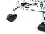 Round Shape Adjustable Salon Stool with Back and Line Black 29871662