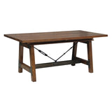 Unique Look Wood Framing 1pc Dining Table w Extension Leaf Industrial Design Casual Dining Furniture B01163512