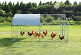 ZNTS Large metal chicken coop upgrade three support steel wire impregnated plastic net cage, Oxford cloth 07079526