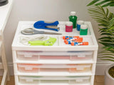 5 Drawers Scrapbook Plastic Rolling Storage Cart with Organizer Top with Casters, White 34557893