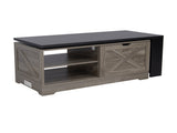 U-Can Farmhouse Lift Top Coffee Table With Barn Doors, Wood Rectangle Center Table With Large Hidden N724P351732E