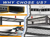60''H Garage Shelf Storage Shelving Unit, 4 Tiers Storage Racks, Free Standing Heavy Duty Metal 60539518