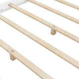 Queen Size Canopy Platform Bed with Support Legs,White WF293232AAK