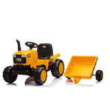 ZNTS 12V Kids Ride on Tractor Electric Excavator Battery Powered Motorized Car for Kids Ages 3-6, with , W1811P154759