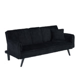 Minimalist style, straight-line corduroy sofa suitable for sitting and lying in the living room and W1658P251975
