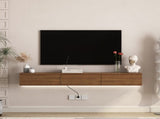 Floating TV Stand Wall Mounted with 16 Color LEDs,67" Modern TV Stand, Floating TV Cabinet W1321P374134