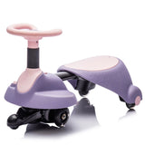 6V Kids Ride On Electric Wiggle Car,Flashing & Shock absorbing PU Wheels For Effective Floor W1578P213376