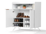 Shoe with grille panel, two doors, open top, and two hooks on the legs particleboard 99916761