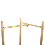 Modern Folding Metal 2-Tier Plant Stand Potted Plant Holder Shelf with 2 Round Trays Indoor Outdoor, W2181P155110