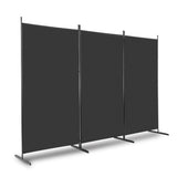 ZNTS 6FT Trifold 160g Polyester Fabric Plastic Foot Carbon Steel Frame Foldable Screen Black 60465483