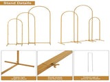 (5.9ft4.9ft3.9ft) Three-Piece Set Wedding Arc Top Iron Art Wedding Iron Arch Gold 17309543