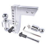 Trailer Hitch 8" Drop/Rise Heavy Duty 18500 LBSDual Pin Key Locks and a Wrench 76415604