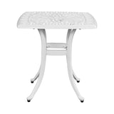 Outdoorr Cast Aluminum Square Table, End Table Side Table for Paio Backyard Pool, Cast Aluminum 53658933